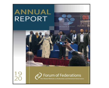 Cover of Forum of Federations Annual Report 2019-2020