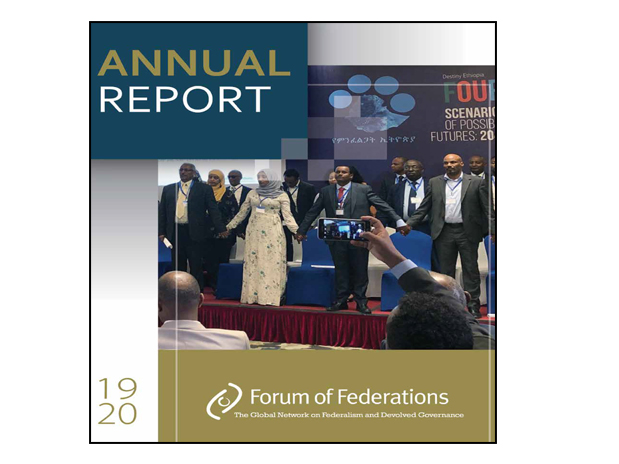Cover of Forum of Federations Annual Report 2019-2020