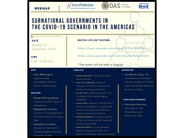 Poster for Subnational Governments in the COVID-19 Scenario in the Americas